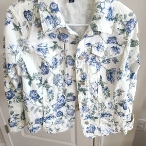 Charter Club floral jacket size M